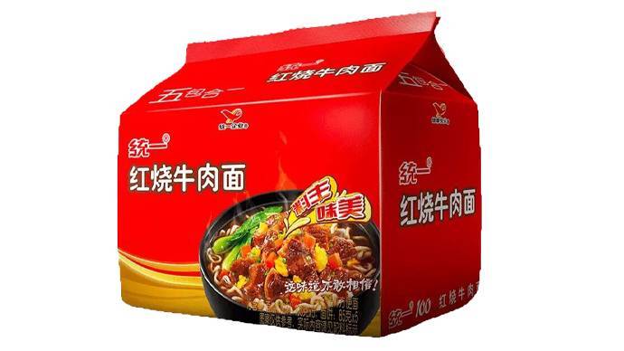 统一红烧牛肉方便面经典5袋装 泡面 1包