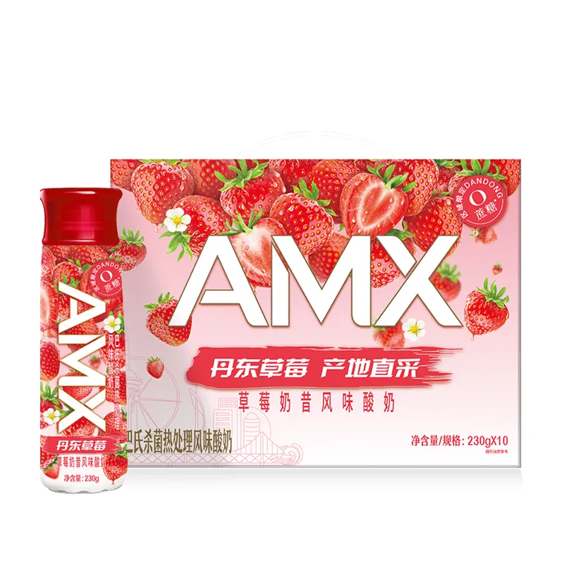 特价【10月产】安慕希丹东草莓酸奶230g10瓶整箱
