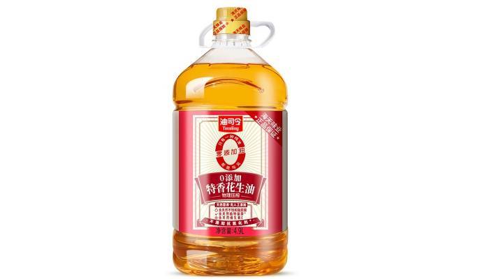 海天零添加压榨特香花生油    4.9L