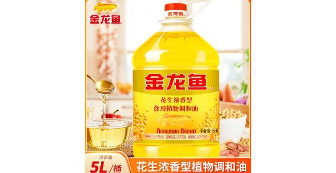 金龙鱼花生浓香型食用植物调和油   5升