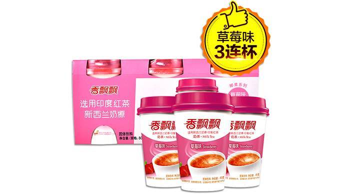 香飘飘经典草莓味80g 3连杯