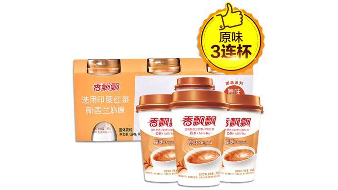 香飘飘经典奶茶原味80g 3连杯