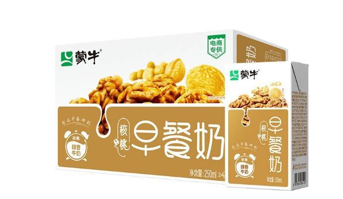 蒙牛早餐奶核桃味利乐包   250ml*24盒/件