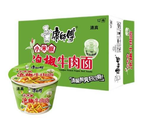 康师傅泡椒牛肉面    111g/桶