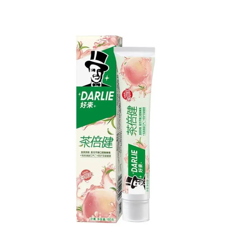 好来原黑人牙膏茶倍健亮白 白桃味 160g/支