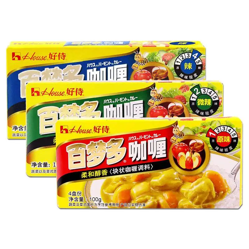 好侍House百梦多咖喱块 微辣味 调味料100g/盒装
