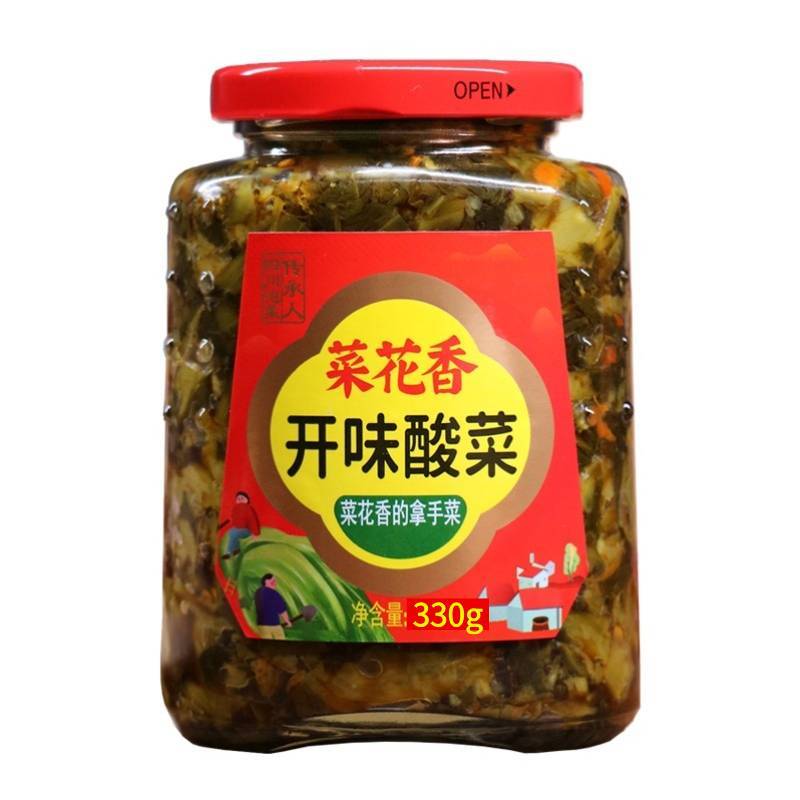 菜花香开味酸菜    330g/瓶