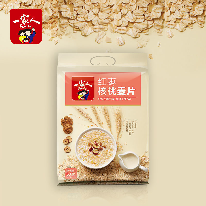 一家人营养麦片红枣核桃免煮即食  630g/包