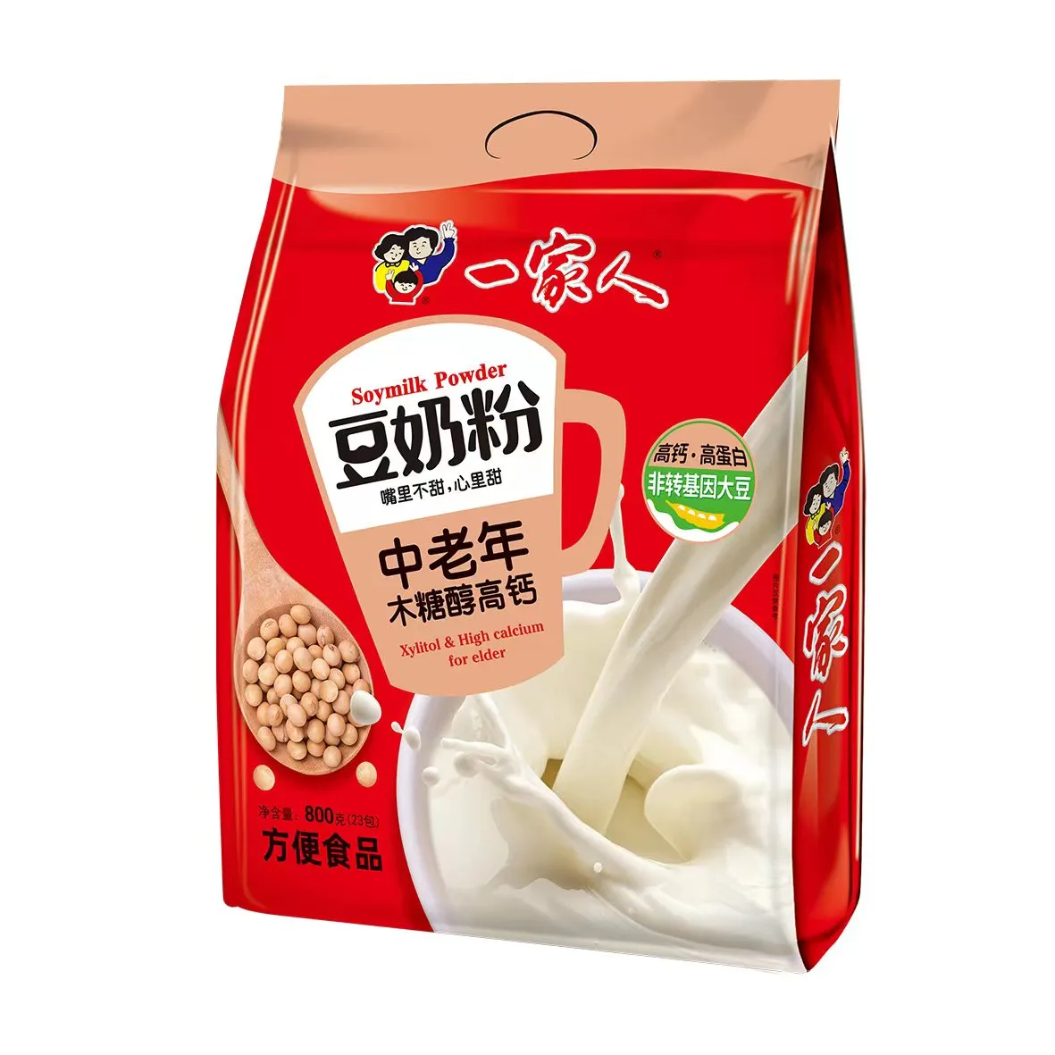 一家人木糖醇高钙中老年豆奶粉（23小包）800g 1/袋