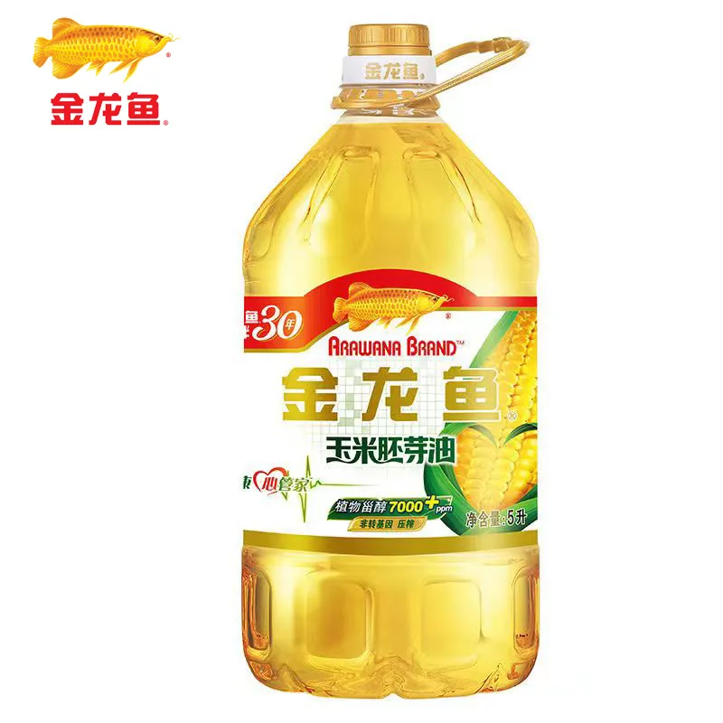 金龙鱼非转基因玉米胚芽油 5L+味极鲜800ml/桶