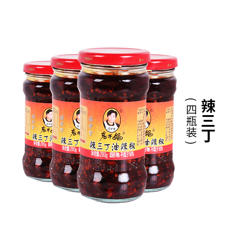 老干妈风味辣三丁油辣椒   280g/瓶