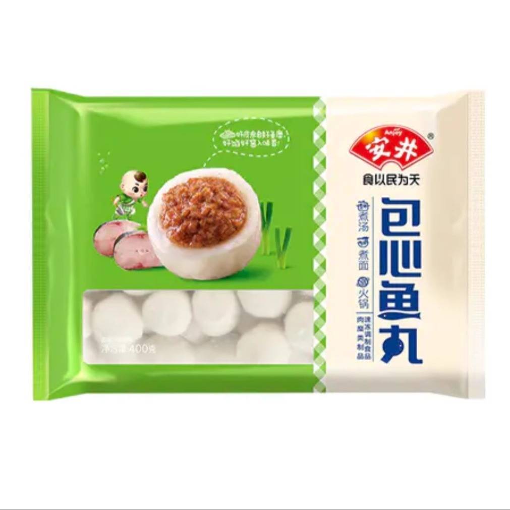 安井鱼丸包心有馅鱼丸   500g /包
