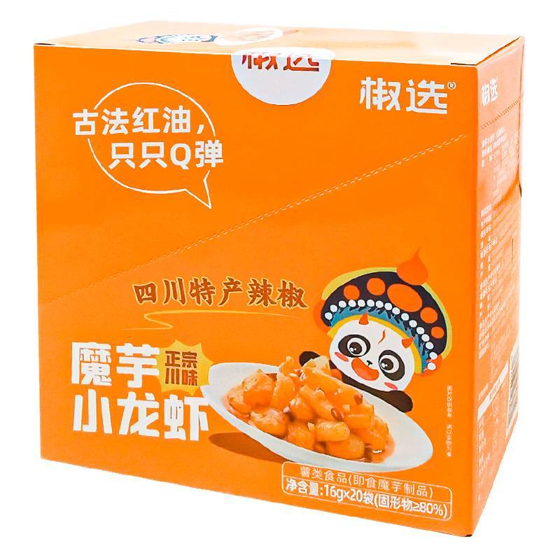 椒选魔芋条条爽素毛肚魔芋小龙虾   16g/包