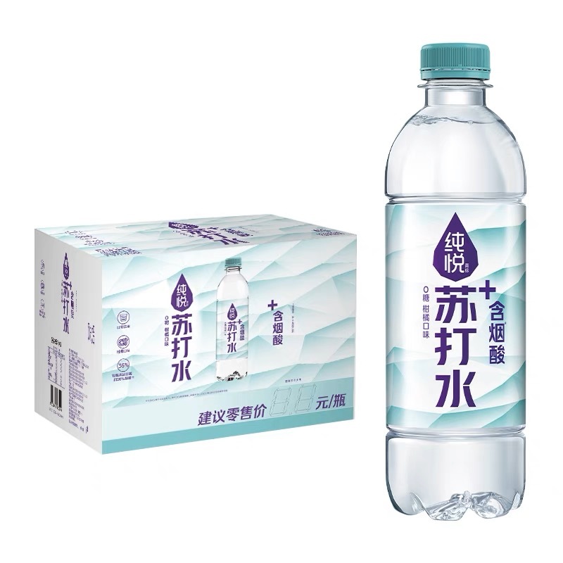 纯悦含锌苏打水风味饮料450ml/瓶