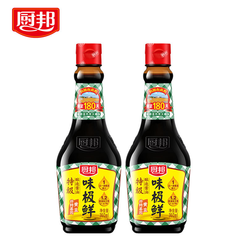 厨邦味极鲜酱油   360ml/瓶