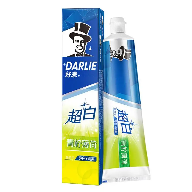 正品好来黑人牙膏超白青柠薄荷  140g/支