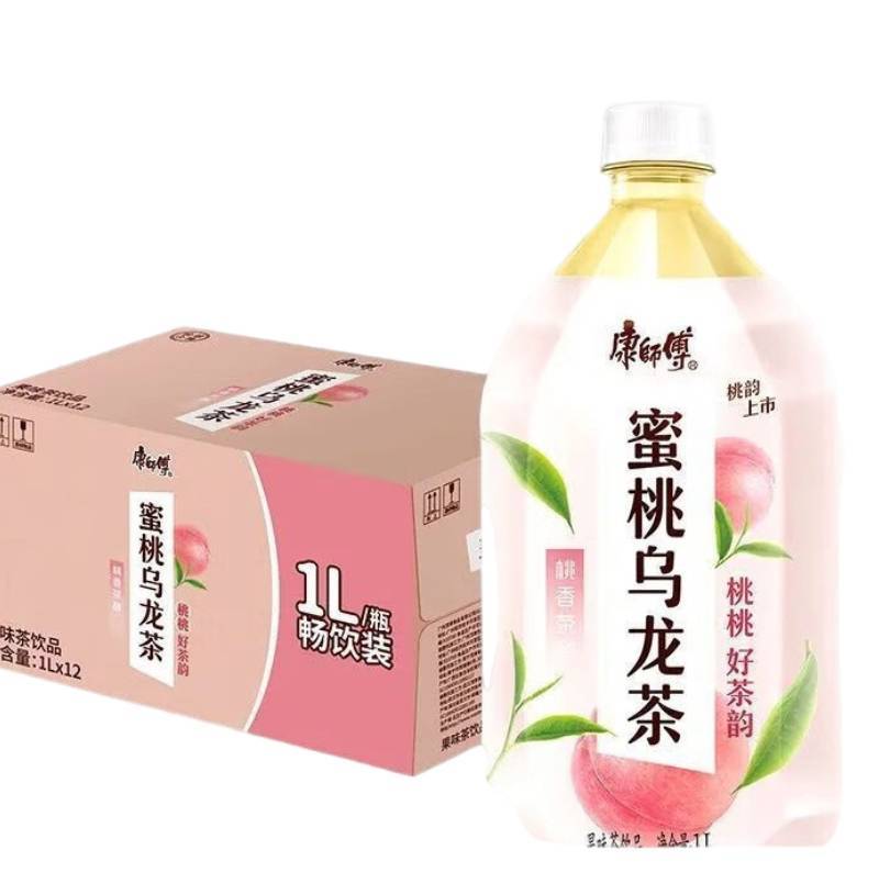 康师傅蜜桃乌龙茶饮料桃香茶醇1L