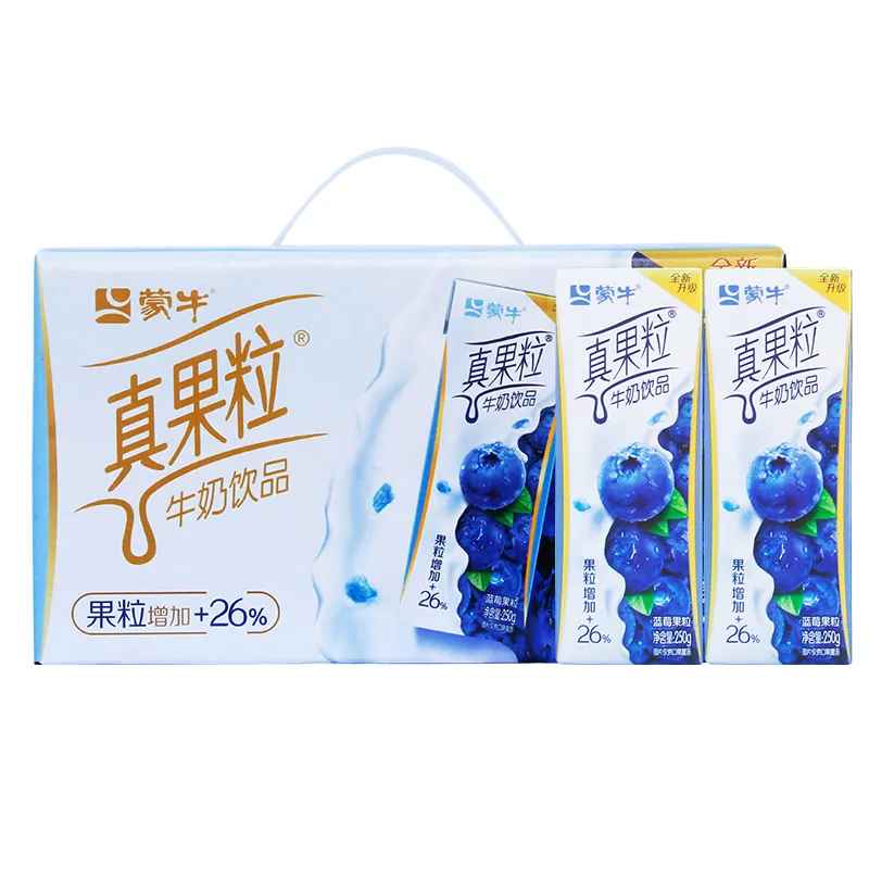 蒙牛真果粒蓝莓味 250g*12盒/件