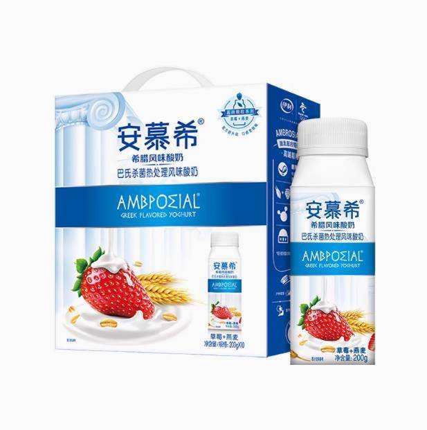 伊利安慕希草莓燕麦酸奶200g*10盒整箱