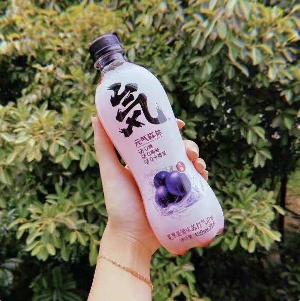 元気森林夏黑葡萄味苏打480ml/瓶