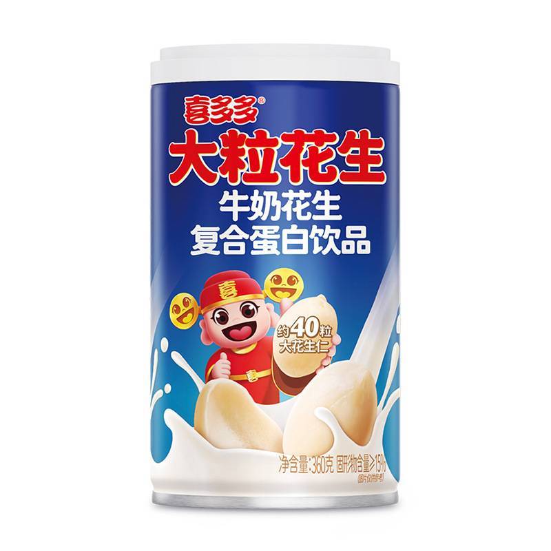 喜多多花生牛奶360g*12罐整箱