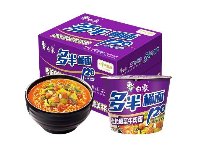 白象多半牌方便面泡面汤面桶老坛酸菜   132g/桶