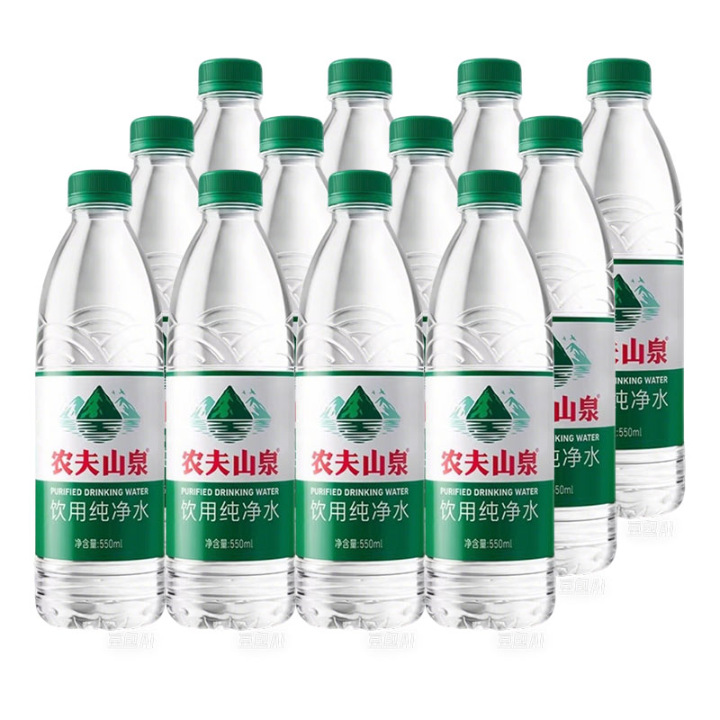 农夫山泉纯净水绿瓶550ml*12 1/提