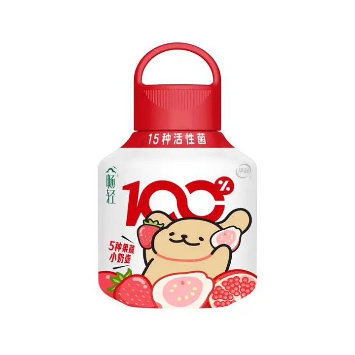 伊利畅轻红心芭乐草莓红石榴风味发酵乳400g 1/瓶