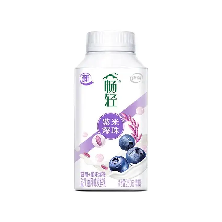 伊利畅轻蓝莓紫米爆珠发酵乳250g 1/瓶