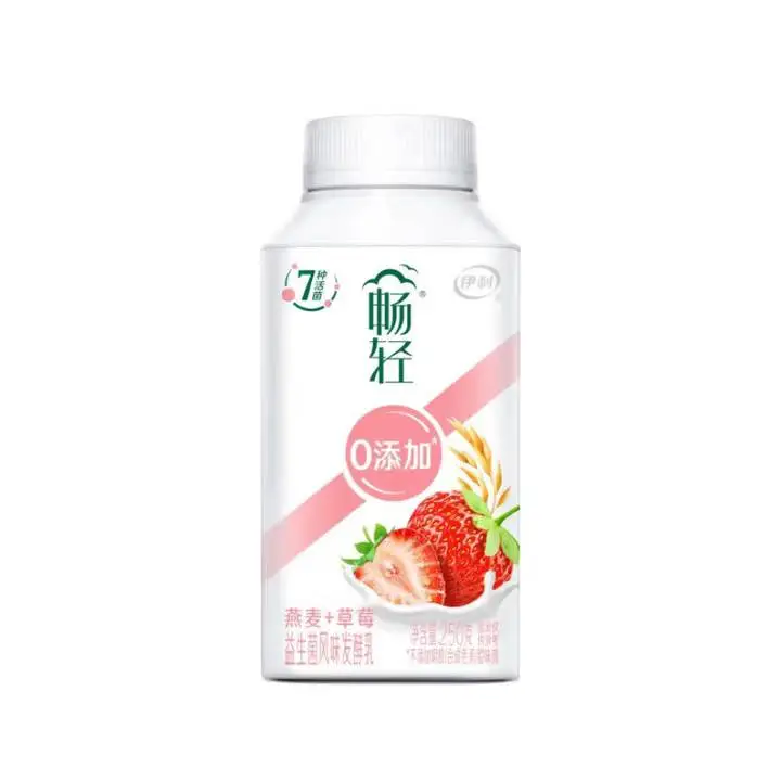 伊利畅轻草莓风味发酵乳250g 1/瓶