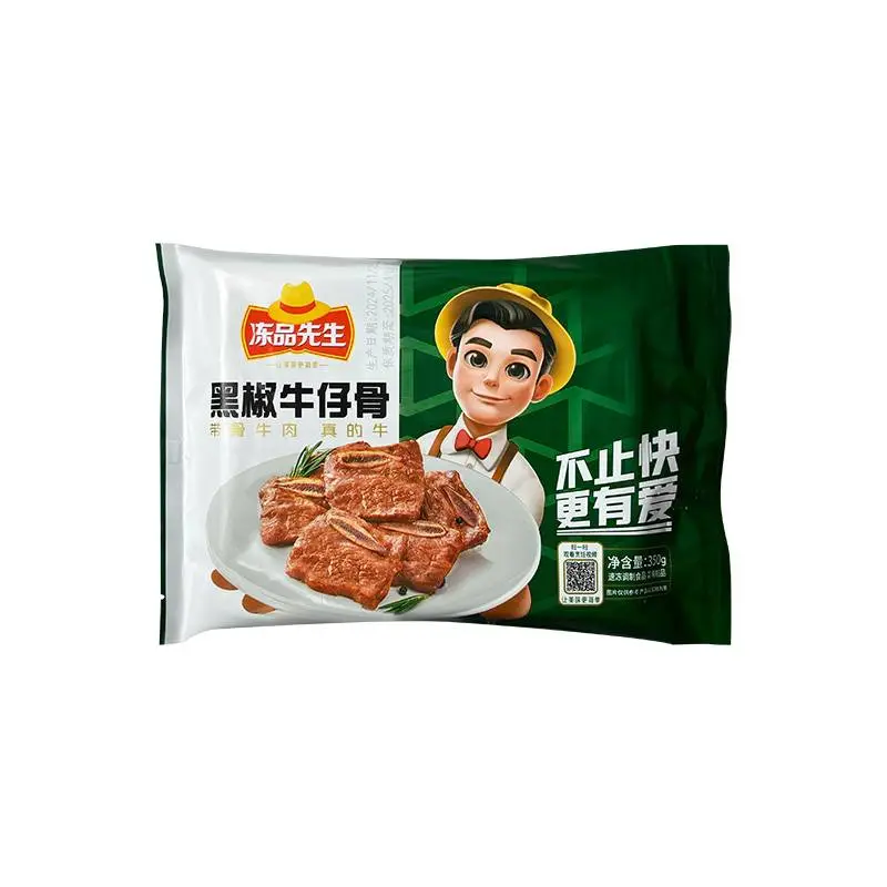 冻品先生黑椒牛仔骨350g 1/袋