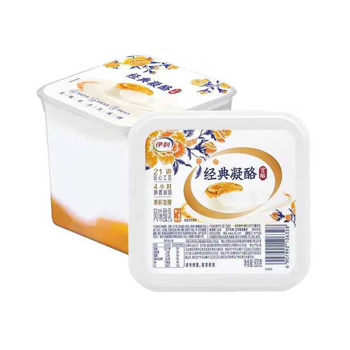 伊利经典凝酪黄桃卡曼橘味酸乳800g 1/罐