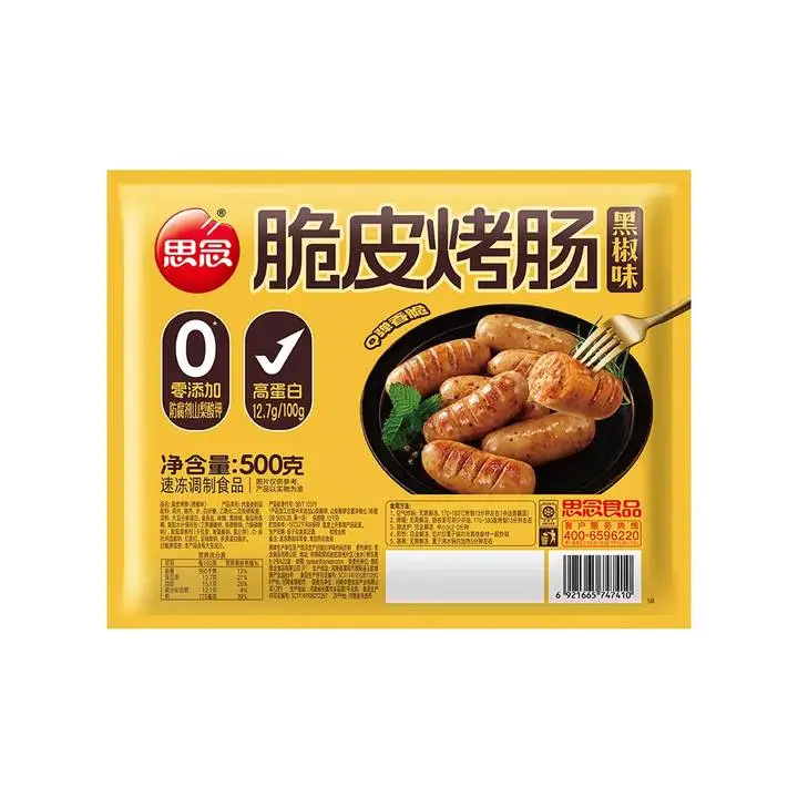 思念脆皮烤肠（黑胡椒味）500g 1/袋