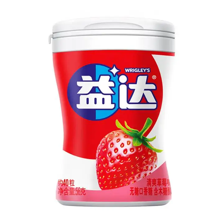 益达口香糖草莓味40粒56g 1/瓶