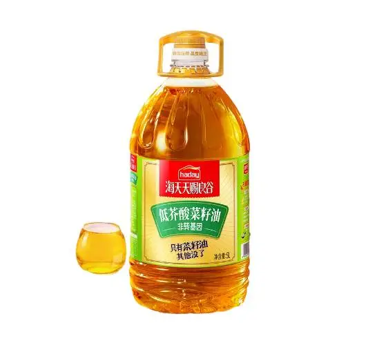 海天物理压榨低芥酸菜籽油5L 1/桶