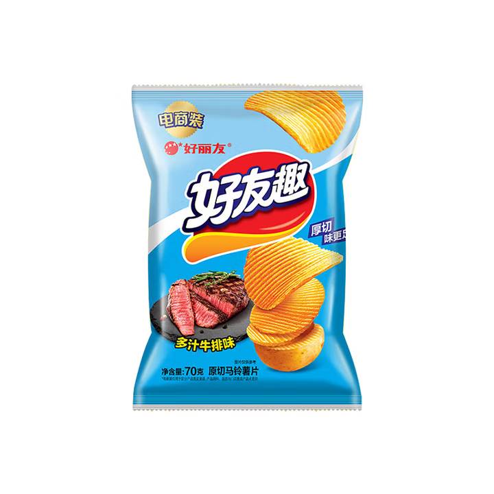 好友趣薯片多汁牛排味70g 1/包