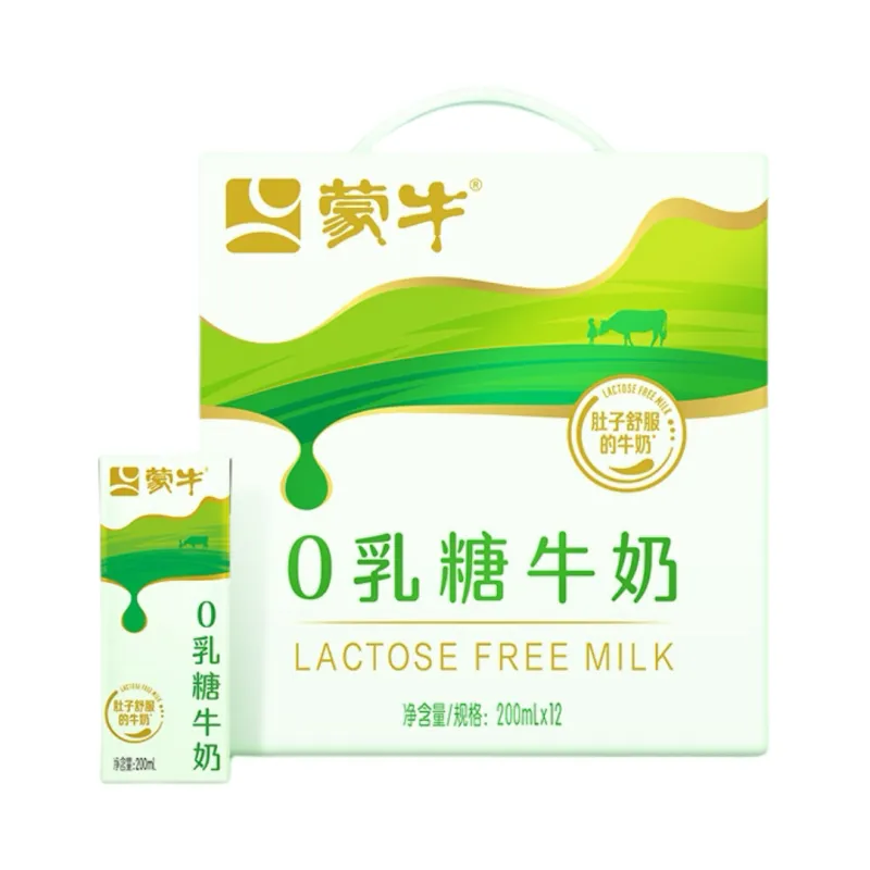 蒙牛0乳糖牛奶200ml*12包 1/件