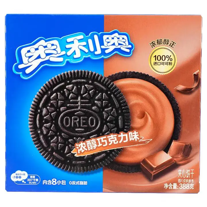 奥利奥浓醇巧克力味夹心饼干家庭装388g 1/盒