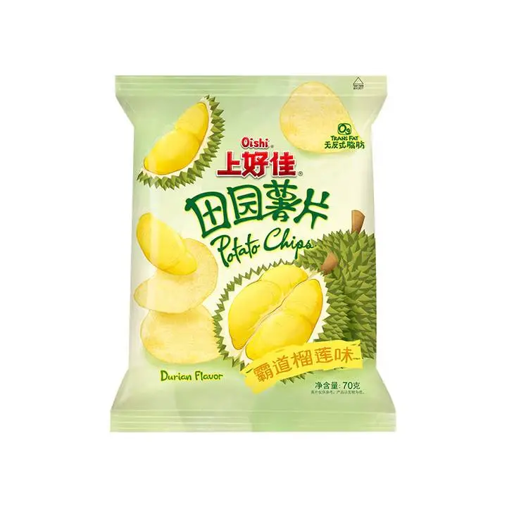 上好佳田园薯片（榴莲味）70g 1/包