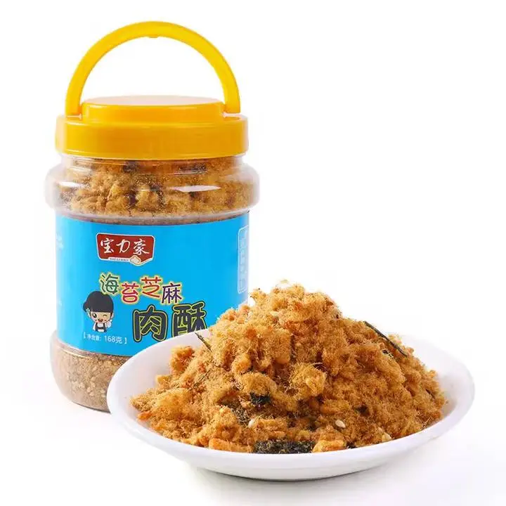 宝力豪海苔芝麻肉酥168G 1/瓶