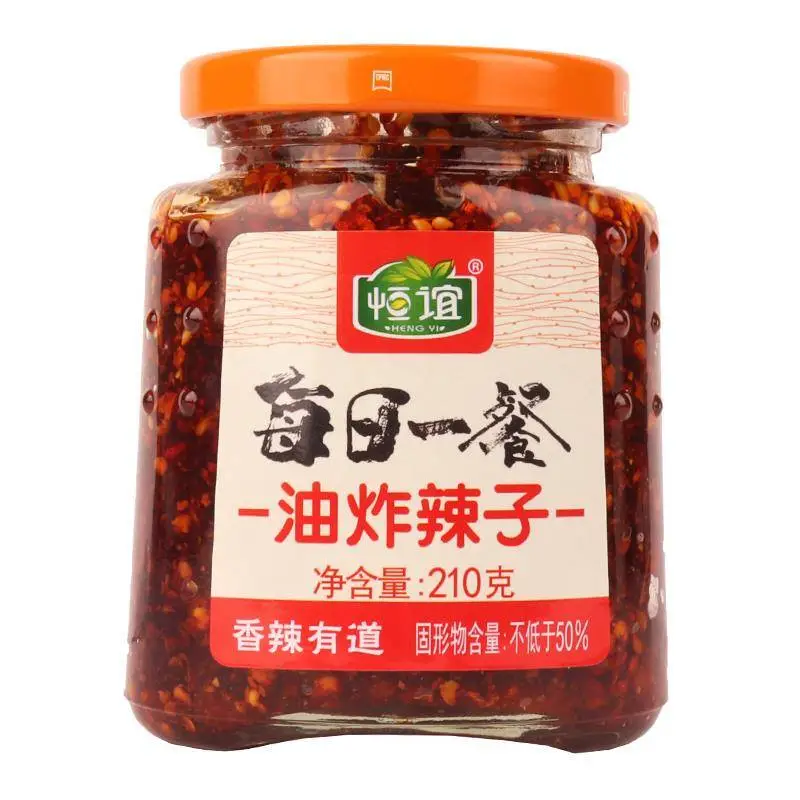 恒谊油炸辣子辣椒调料 210g/瓶