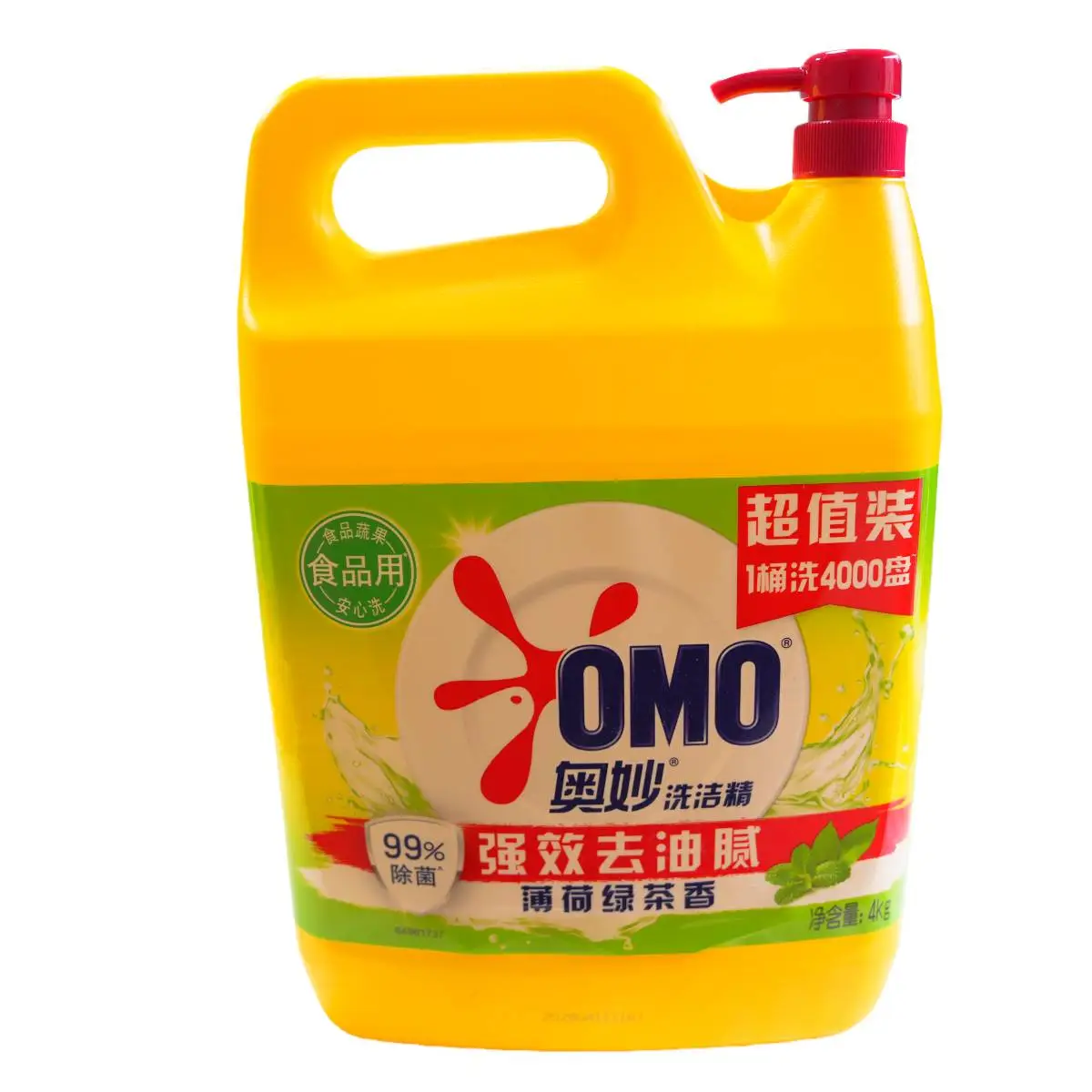 奥妙黄桶洗洁精茶香型4X4KG 1/瓶