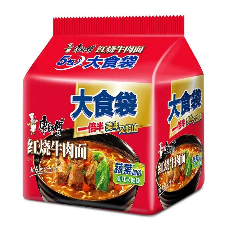康师傅大食袋红烧牛肉124g*5 1/袋