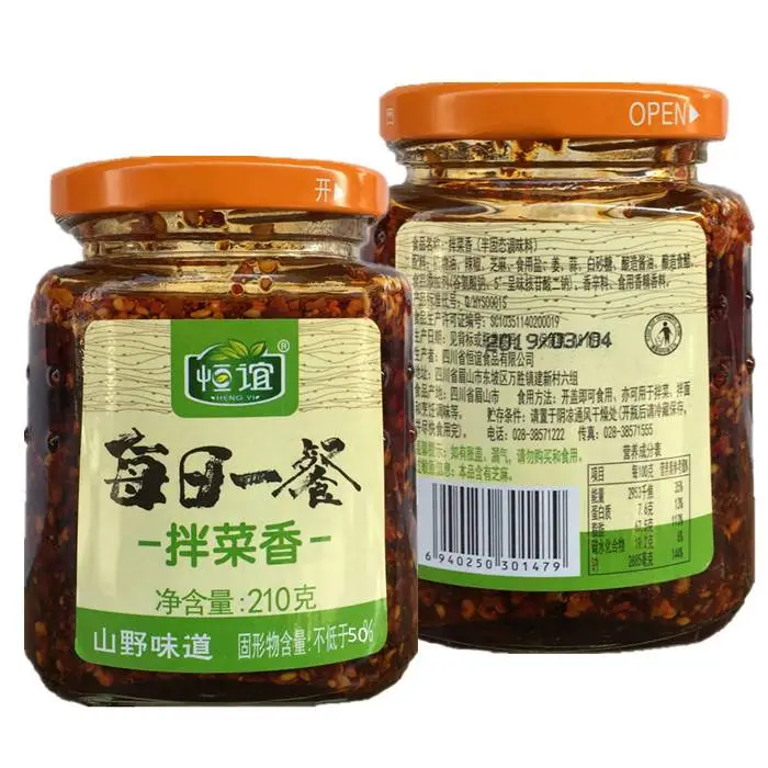 恒谊每日一餐辣子鸡     210克/瓶