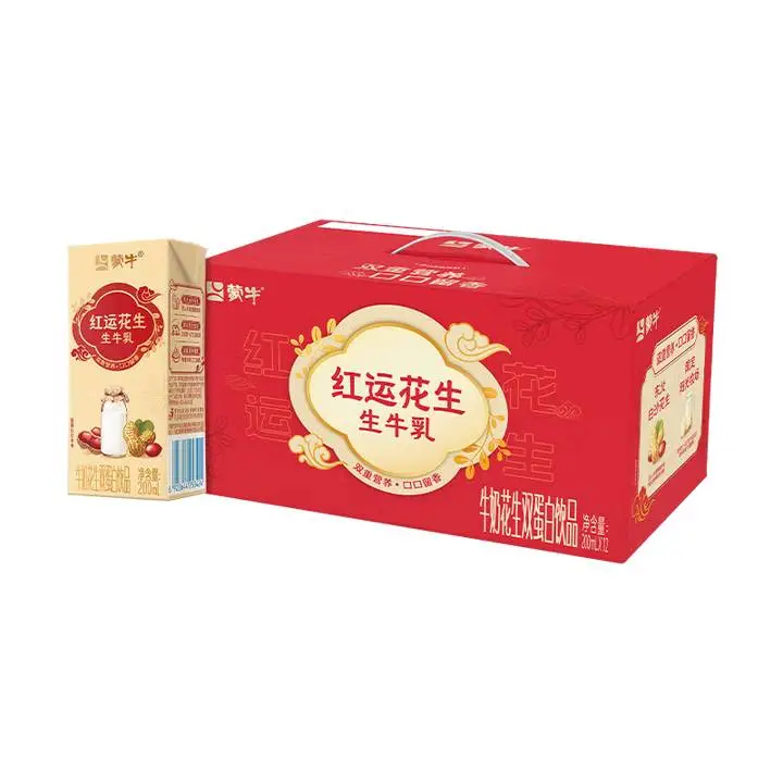 蒙牛红运花生生牛乳200ml*12包 1/箱