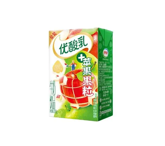 伊利优酸乳苹果味果粒酸奶饮品   250ml/盒