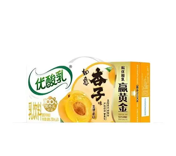 伊利优酸乳杏子味酸奶 250ML*24盒/箱