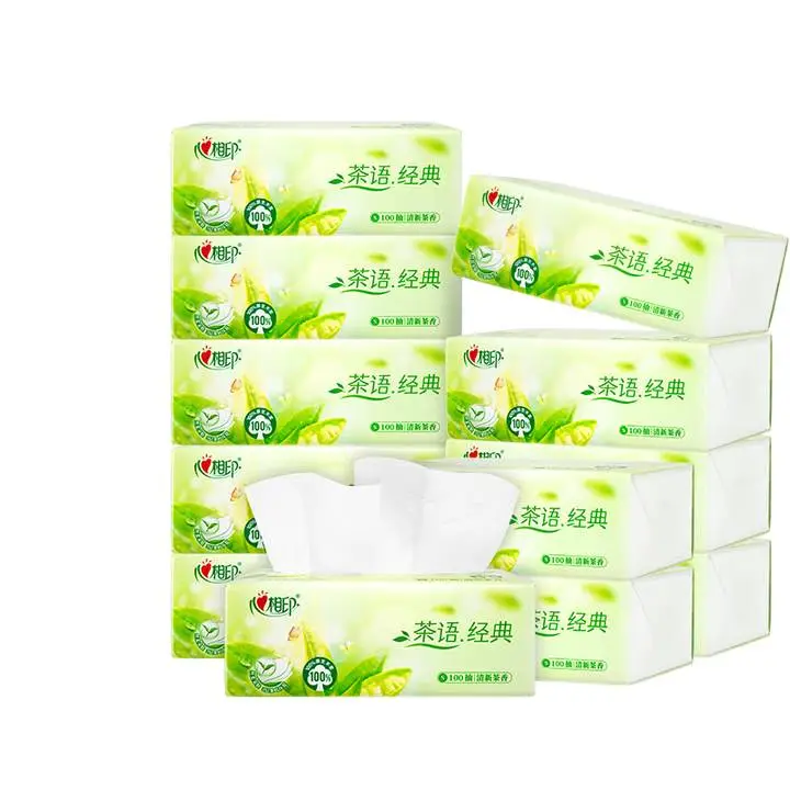心相印茶语经典系列100抽三层塑装纸面巾 1/袋