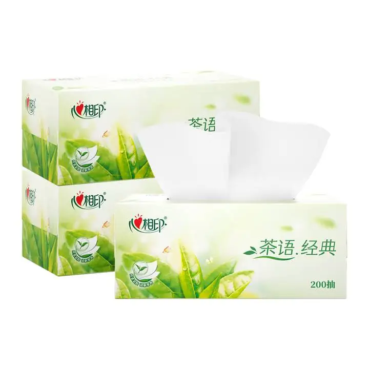 心相印经典系列200抽二层塑装纸面巾（升级版） 1/盒
