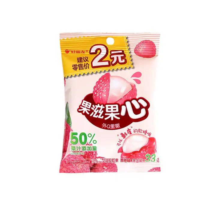 好丽友果滋果心荔枝味33g 1/包